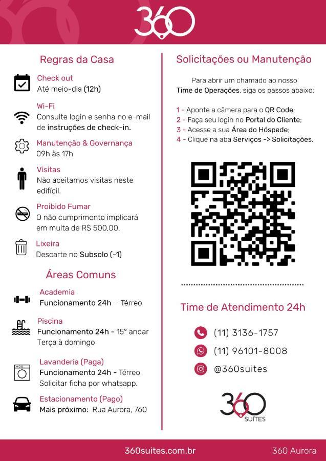 360 Suites Aurora Republica - Apartamentos Mobiliados サンパウロ エクステリア 写真